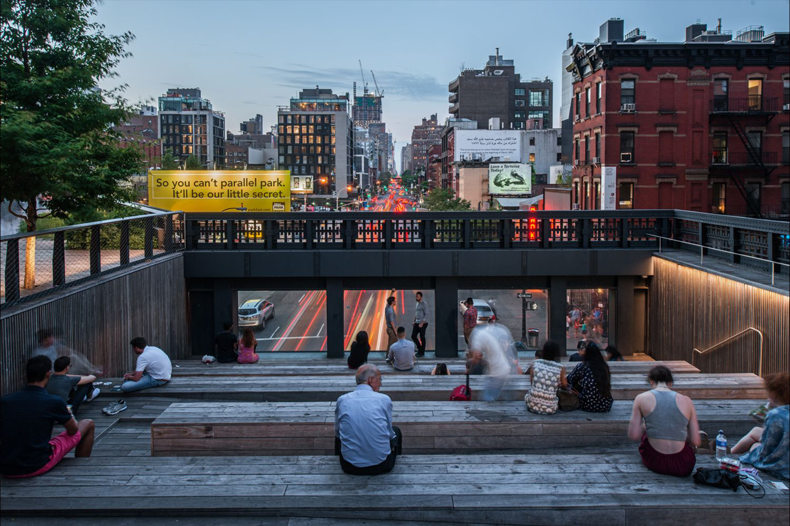 Kadrering van het uitzicht, High Line
